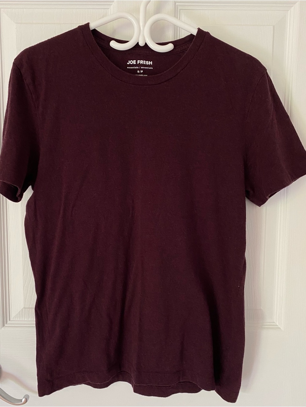3/25$ Joe Fresh Men's Short Sleeve Crew Tee - Dark Burgundy